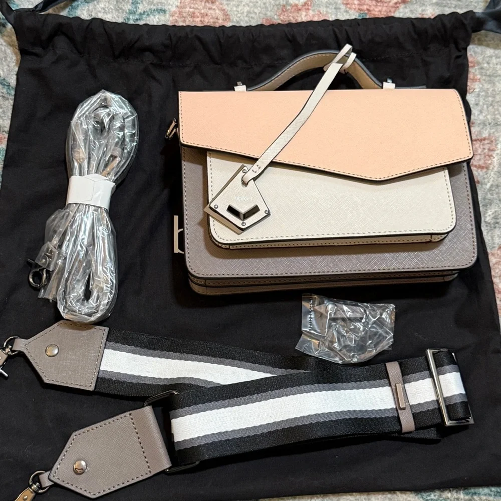 Botkier New York Neutral Colorblock Crossbody Bag - Picture 2 of 9